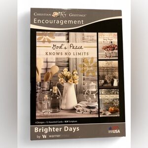 Brighter Days Encouragement Cards - Gold and White